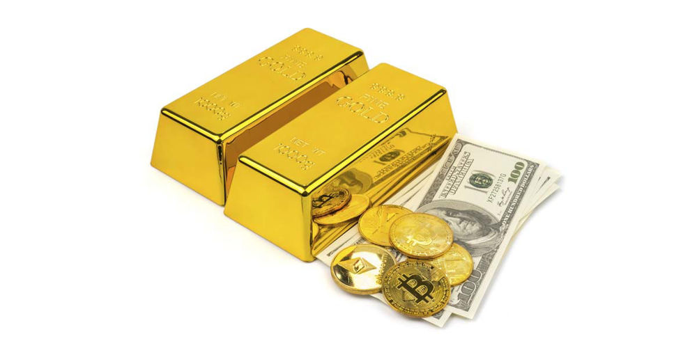 Gold with cryptocurrency